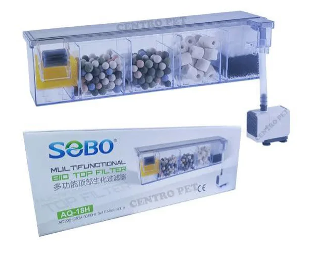 بیو تاپ فیلتر آکواریوم AQ-18H سوبو همراه با مدیا sobo